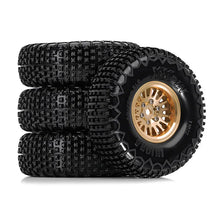 INJORA 1.0 XHX Pin Tires with 1.0 Plus Brass Beadlock Wheels Combo for 1/18 1/24 RC Crawlers