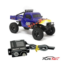 FURITEK FX118 FURY WAGON RTR BRUSHLESS 1/18 RC CRAWLER KIT (BLUE WITH FLAMES) With NSDRC RS100 HIGH TORQUE MICRO SERVO (BLACK)