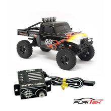 FURITEK FX118 FURY WAGON RTR BRUSHLESS 1/18 RC CRAWLER KIT (BLACK WITH FLAMES) With NSDRC RS100 HIGH TORQUE MICRO SERVO (BLACK)