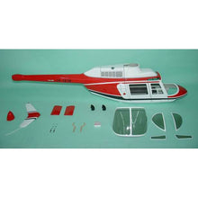 Funkey 700-size Jet Ranger Scale Fuselage - Red (include scale landing gear FK-9663) - HeliDirect