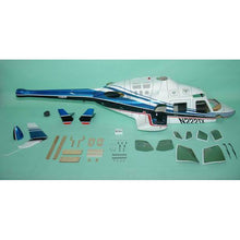 Funkey 700-Size Bell-222 Scale Fuselage - Blue (include retractable landing gear FK-9656) - HeliDirect