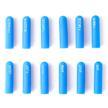 RadioMaster Labelled Silicon Switch Cover Set - Long (12pcs / Blue) - HeliDirect