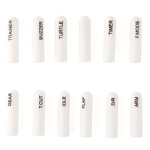 RadioMaster Labelled Silicon Switch Cover Set - Long (12pcs / White) - HeliDirect