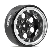 INJORA 1.3" ModuWheel Silver Beadlock Wheels Negative Offset For 1/18 1/24 RC Crawlers - 6 HOLE SILVER WHEELS