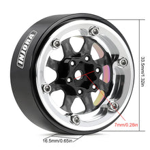 INJORA 1.3" ModuWheel Rainbow Beadlock Wheels Negative Offset For 1/18 1/24 RC Crawlers - 8 SPOKE