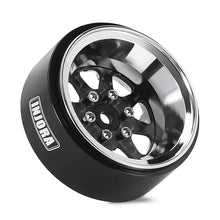 INJORA 1.3" ModuWheel Silver Beadlock Wheels Negative Offset For 1/18 1/24 RC Crawlers - 8 SPOKE SILVER WHEELS