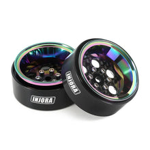 INJORA 1.3" ModuWheel Rainbow Beadlock Wheels Negative Offset For 1/18 1/24 RC Crawlers - HeliDirect