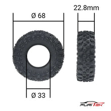 FURITEK MUDDER-XL 68MM TIRES EXTRA SOFT STICKY SET FOR 1.2INCH WHEEL - HeliDirect