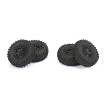 Pro-Line 1/24 Hyrax Front/Rear 1.0" Tires Mounted 7mm Black Impulse (4): SCX24 - HeliDirect