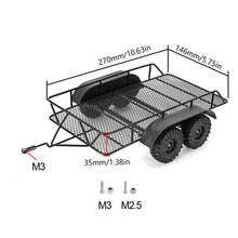 INJORA Metal Hitch Mount Trailer For 1/18 RC Crawler TRX4M - HeliDirect
