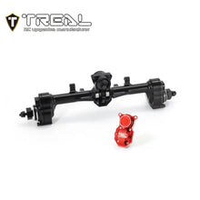 TREAL SCX24 Rear Portal Axles Complete Kit, Aluminum 7075 CNC Machined Axle Housing for Axial 1/24 SCX24 - BLACK - HeliDirect
