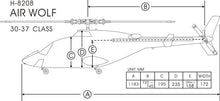Funkey 550-Size AirWolf Scale Fuselage - Unpainted (include retractable landing gear FK-9652) - HeliDirect