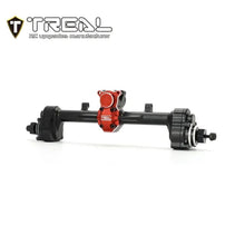 TREAL SCX24 Rear Portal Axles Complete Kit, Aluminum 7075 CNC Machined Axle Housing for Axial 1/24 SCX24 - BLACK - HeliDirect