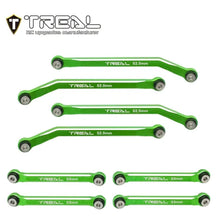 TREAL AX24 High Clearance Links (8P) CNC Machined Aluminum 7075 Compatible with Axial 1/24 AX24 XC-1 (GREEN) - HeliDirect