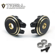 TREAL Brass Front Steering Knuckles Set 18.6g/pc (2P) L&R Heavy Weight Upgrades for 1/18 TRX4M Defender Bronco - HeliDirect