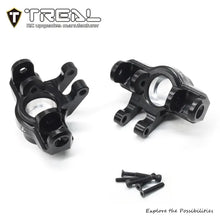TREAL Aluminum 7075 Front Hubs Set Steering Blocks CNC Machined Upgrades for Arrma 1/18 GRANITE GROM - BLACK