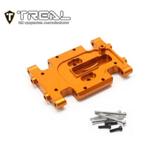 TREAL Aluminum 7075 Center Skid Plate CNC Machined Upgrdes Compatible with 1/24 Axial AX24 (ORANGE) - HeliDirect