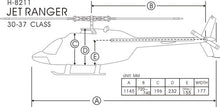 Funkey 550-Size Jet Ranger Scale Fuselage - Unpainted (include scale landing gear FK-9661B) - HeliDirect