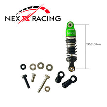 Nexx Racing Dual Spring Center Oil Shock Set - GREEN - HeliDirect