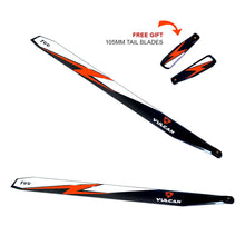 VULCAN ROTORS Precision Main Rotor Blades 700mm (Orange)